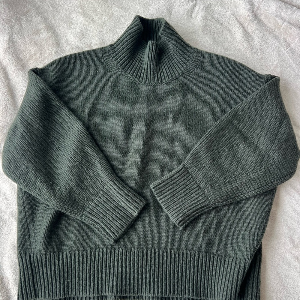 COS Olive Wool Turtleneck